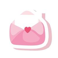 envelope mail with heart isolated icon vector