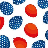 Isolated usa balloons background vector design