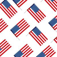 Isolated usa flags background vector design