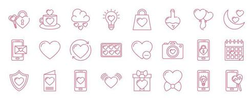 Isolated love icon set vector design