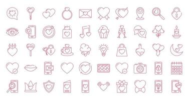 Isolated love icon set vector design