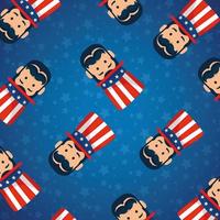 Men avatars background of usa happy presidents day vector design