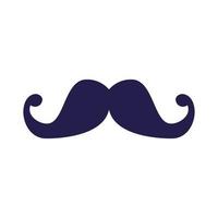 Isolated male mustache vector design