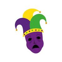 Isolated mardi gras mask and hat vector design