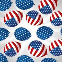 Isolated usa balloons vector design