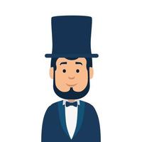 Isolated avatar man with hat vector design