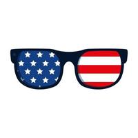 Isolated usa glasses vector design