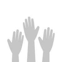 Isolated sign with hands vector design