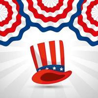 Hat of usa happy presidents day vector design