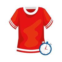 american football shirt with chronometer vector