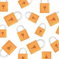 background of padlocks with hearts vector