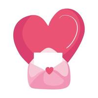 envelope mail with heart isolated icon vector