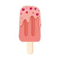 ice cream in stick isolated icon vector