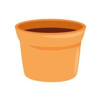 flower pot ceramic isolated icon vector