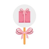 gift box present in stick isolated icon vector