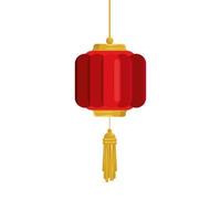lantern chinese hanging isolated icon vector