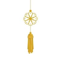 flower decoration chinese hanging isolated icon vector