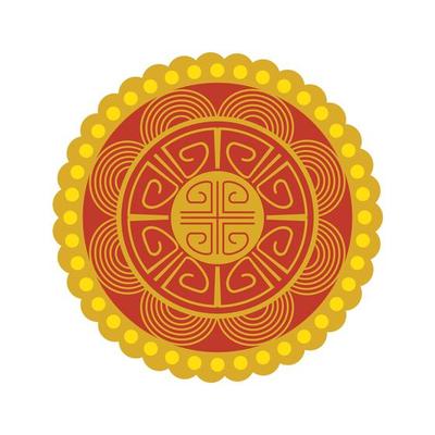 frame circular chinese isolated icon