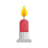 Decoración a la luz de las velas icono aislado vector