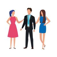 gente de negocios elegante personaje avatar vector