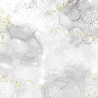 Elegant Christmas snowflake background with hand painted design vector