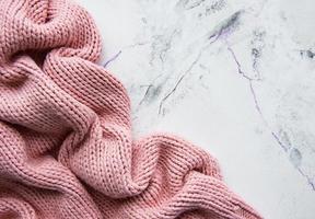 Pink knited sweater photo