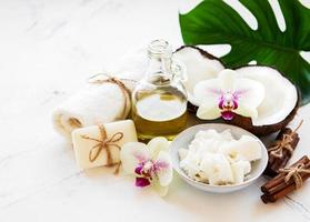 Coconut natural spa ingredients photo