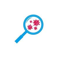 virus searching scanner magnifier symbol colors design vector