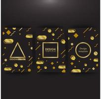 Shades of golden color. Futuristic mable poster with gradient mesh. vector