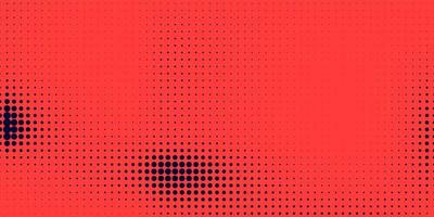 Halftone in abstract style. Geometric retro banner vector texture. Modern print. Dark blue and red background. Light effect