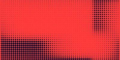 Halftone in abstract style. Geometric retro banner vector texture. Modern print. Dark blue and red background. Light effect