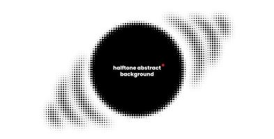 Halftone in abstract style with place for text. Geometric retro banner vector texture. Modern print. White and black background. Light effect