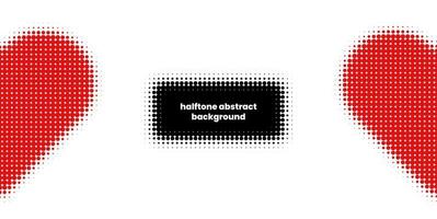Halftone in abstract style with place for text. Geometric retro banner vector texture. Modern print. White and black background. Light effect