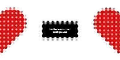 Halftone in abstract style with place for text. Geometric retro banner vector texture. Modern print. White and black background. Light effect