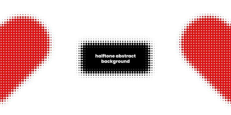 Halftone in abstract style with place for text. Geometric retro banner vector texture. Modern print. White and black background. Light effect