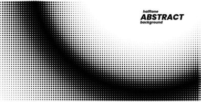 Halftone in abstract style with place for text. Geometric retro banner vector texture. Modern print. White and black background. Light effect