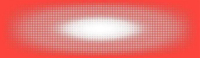 Halftone in abstract style. Geometric retro banner vector texture. Modern print. White and red background. Light effect