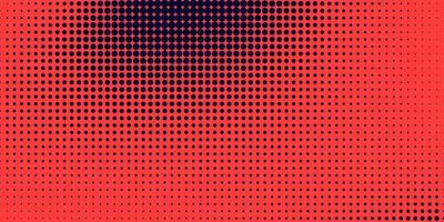 Halftone in abstract style. Geometric retro banner vector texture. Modern print. Dark blue and red background. Light effect