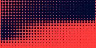 Halftone in abstract style. Geometric retro banner vector texture. Modern print. Dark blue and red background. Light effect