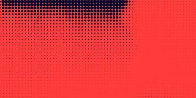 Halftone in abstract style. Geometric retro banner vector texture. Modern print. Dark blue and red background. Light effect