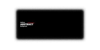 Halftone in abstract style with place for text. Geometric retro banner vector texture. Modern print. White and black background. Light effect