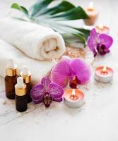 productos de spa con orquídeas