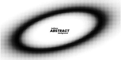 Halftone in abstract style with place for text. Geometric retro banner vector texture. Modern print. White and black background. Light effect