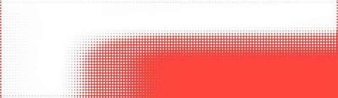 Halftone in abstract style. Geometric retro banner vector texture. Modern print. White and red background. Light effect