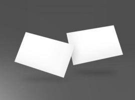Isolated business cards floating over grey background photo