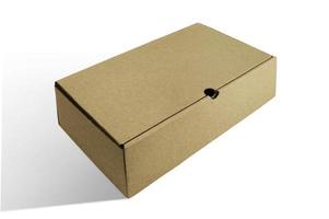 Isolated cardboard box photo