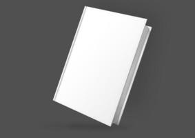 White book cover in dark background photo