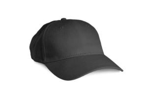 gorra negra aislada foto