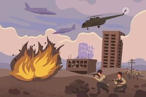 Military Actions Composition vector