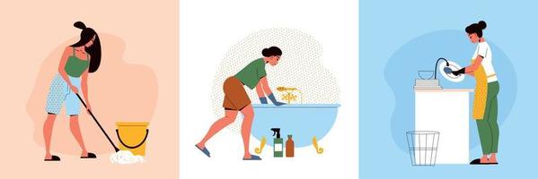 Cleaning Up Design Concept vector